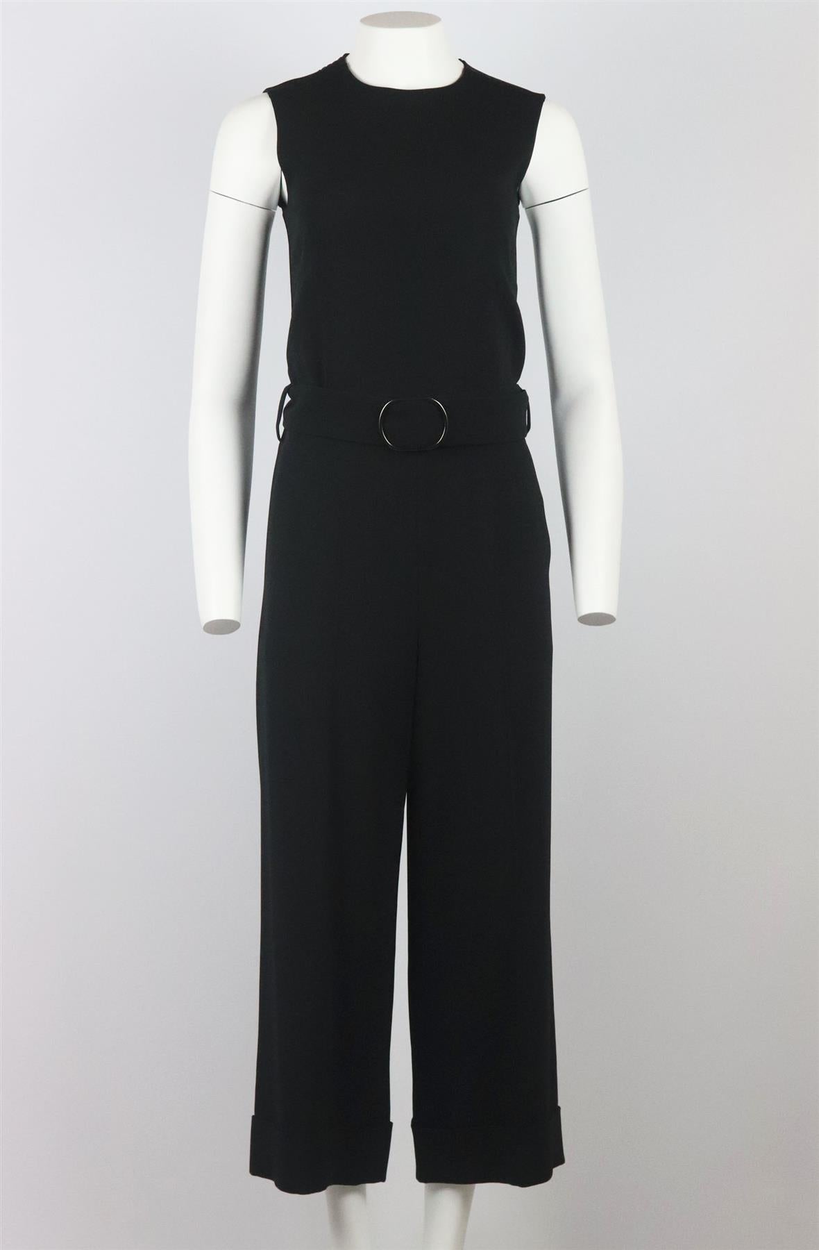 SPORTMAX CROPPED BELTED CREPE JUMPSUIT IT 38 UK 6