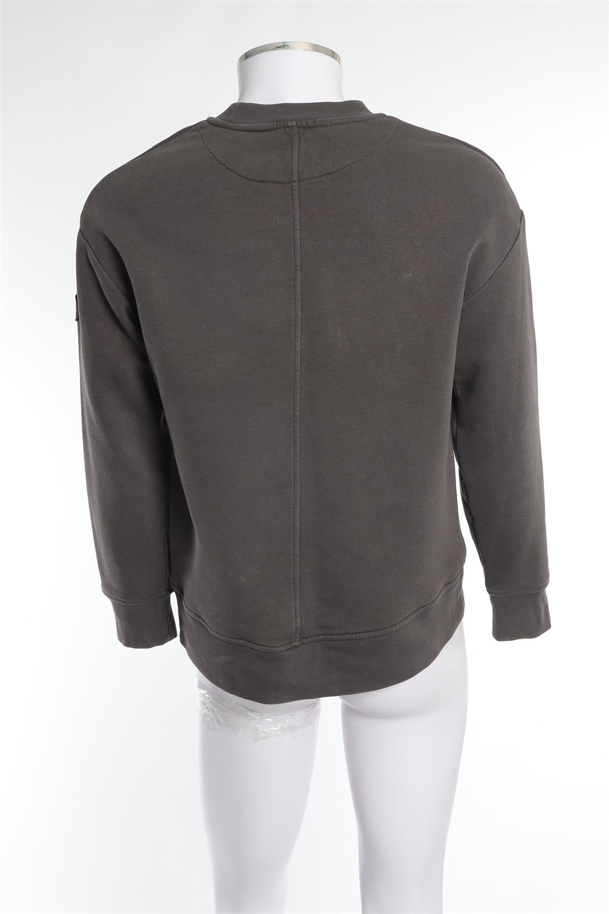 MONCLER GREY MEN'S COTTON SWEATSHIRT XSMALL