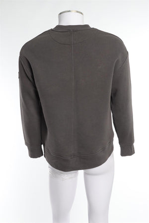 MONCLER GREY MEN'S COTTON SWEATSHIRT XSMALL