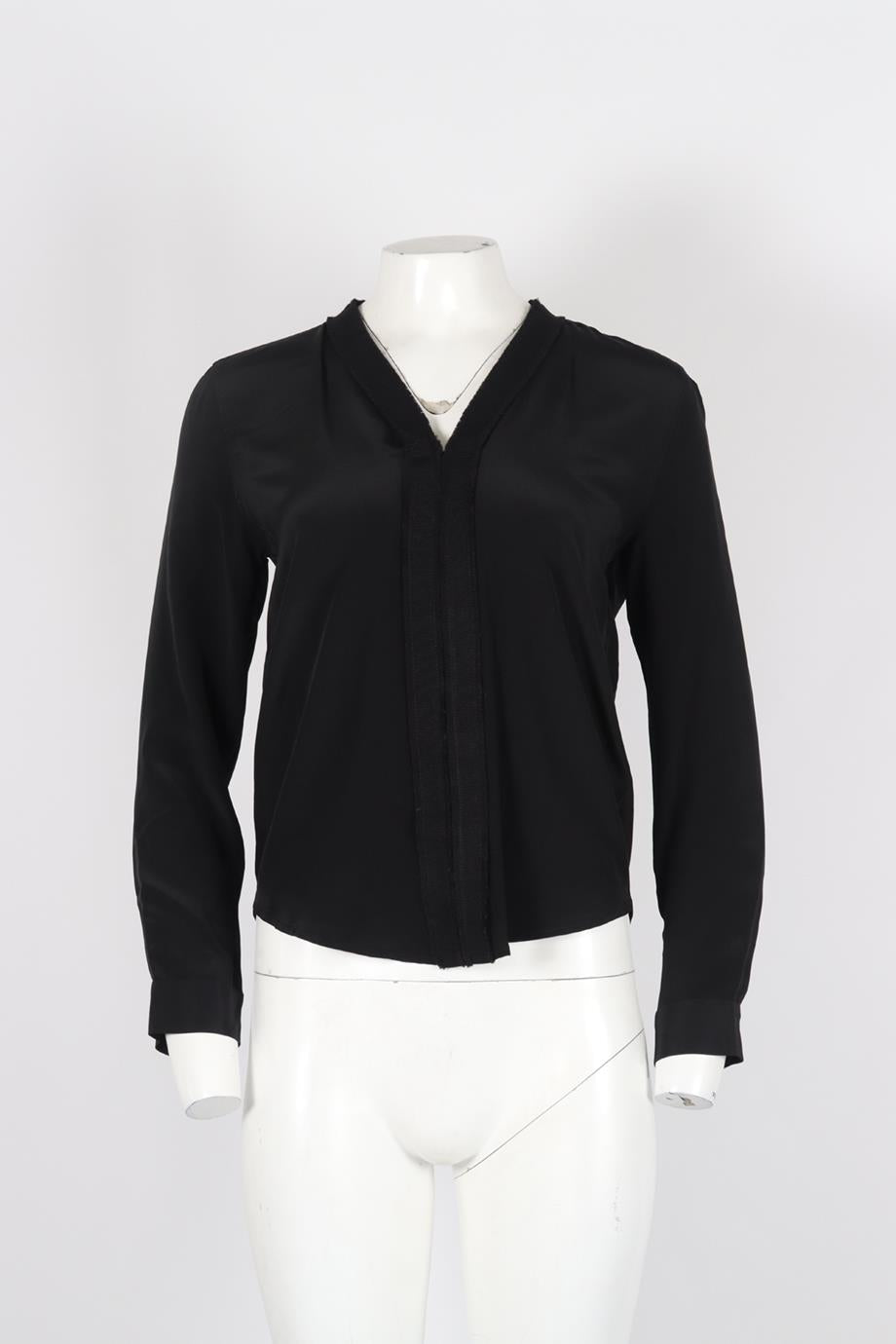 SANDRO WOOL AND SILK BLEND TOP SMALL