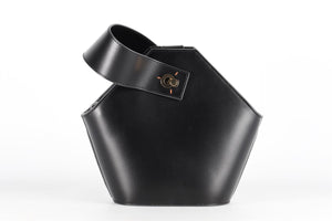 DANSE LENTE BLACK LEATHER TOTE BAG