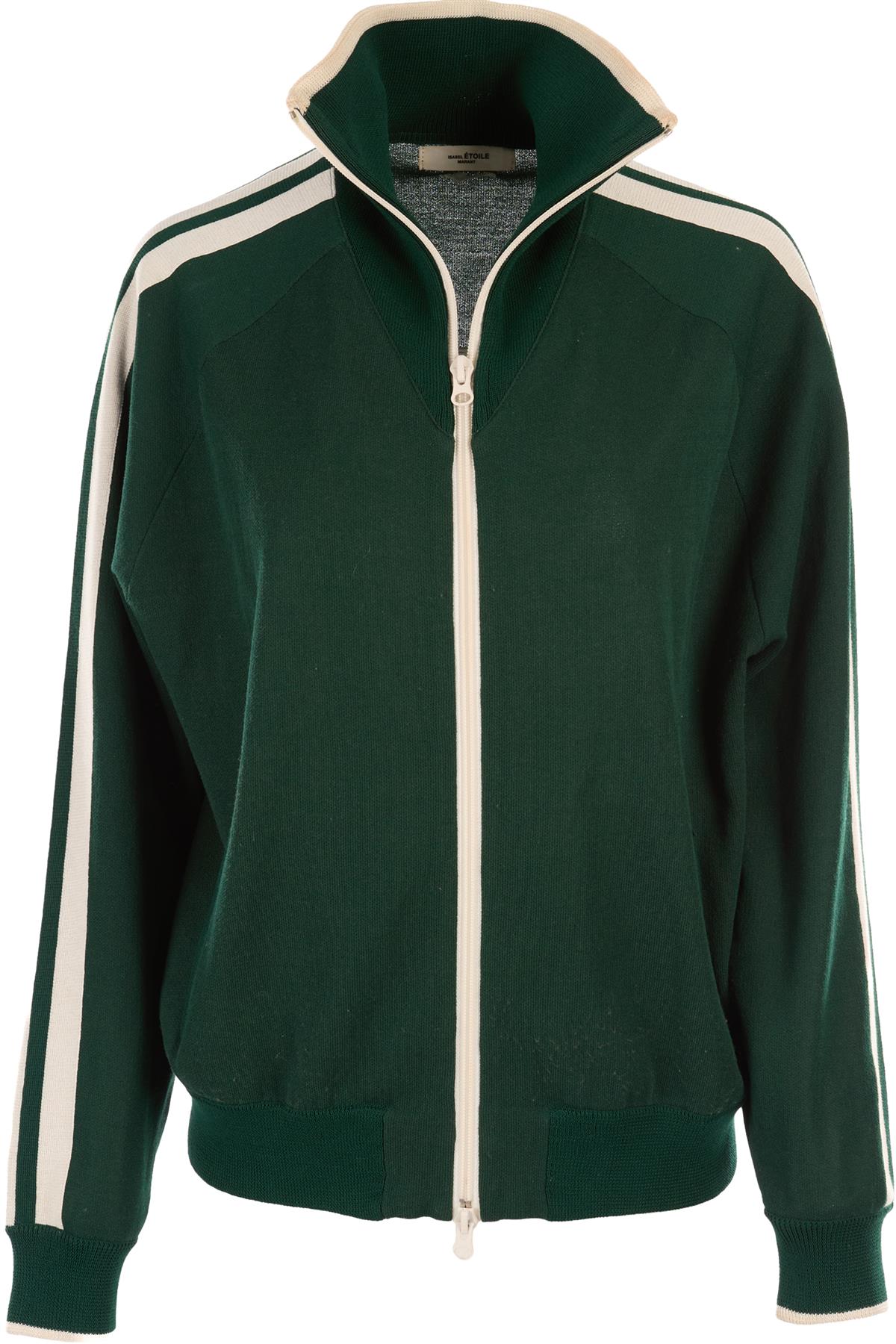 ISABEL MARANT ÉTOILE GREEN KNIT CARDIGAN FR 44