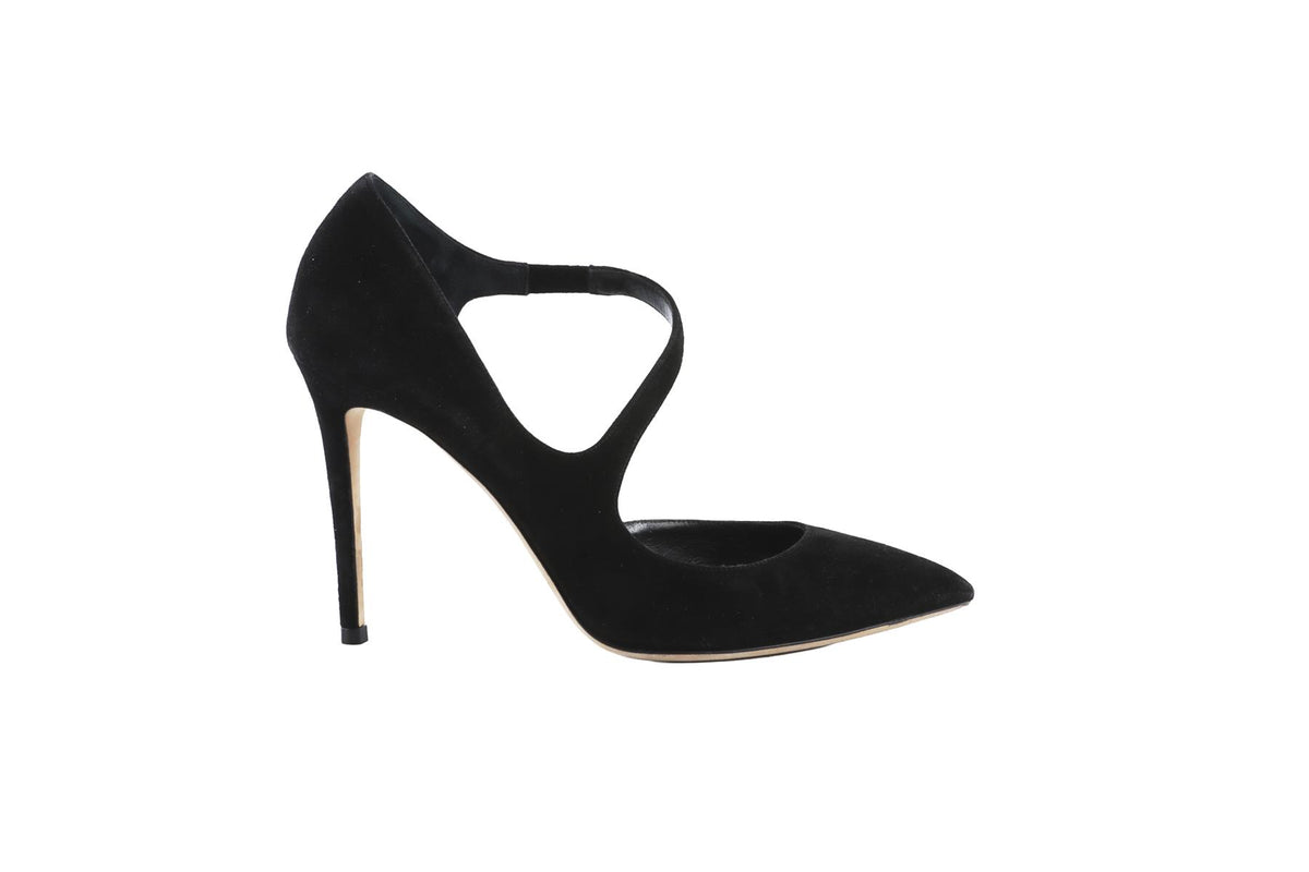 BLACK SUEDE PUMPS