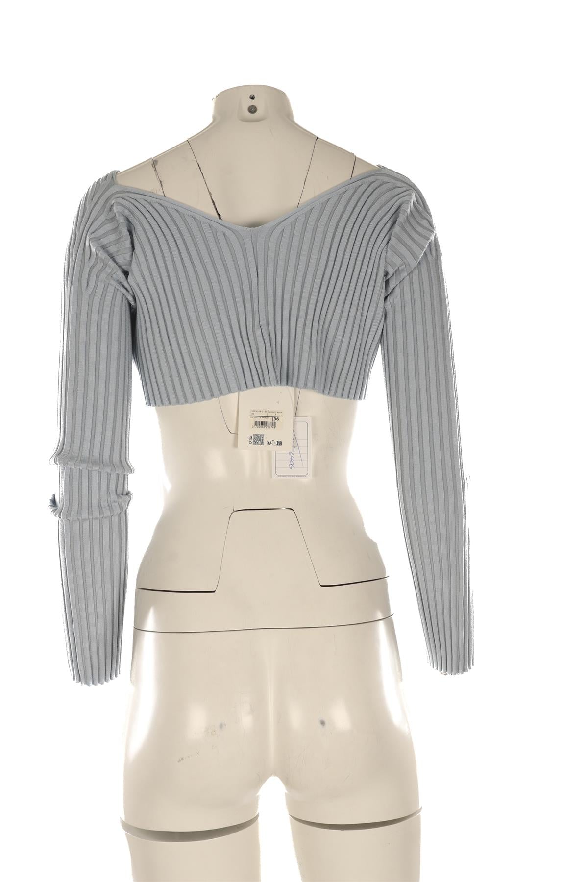 JACQUEMUS BLUE KNIT TOP FR 36 UK 8