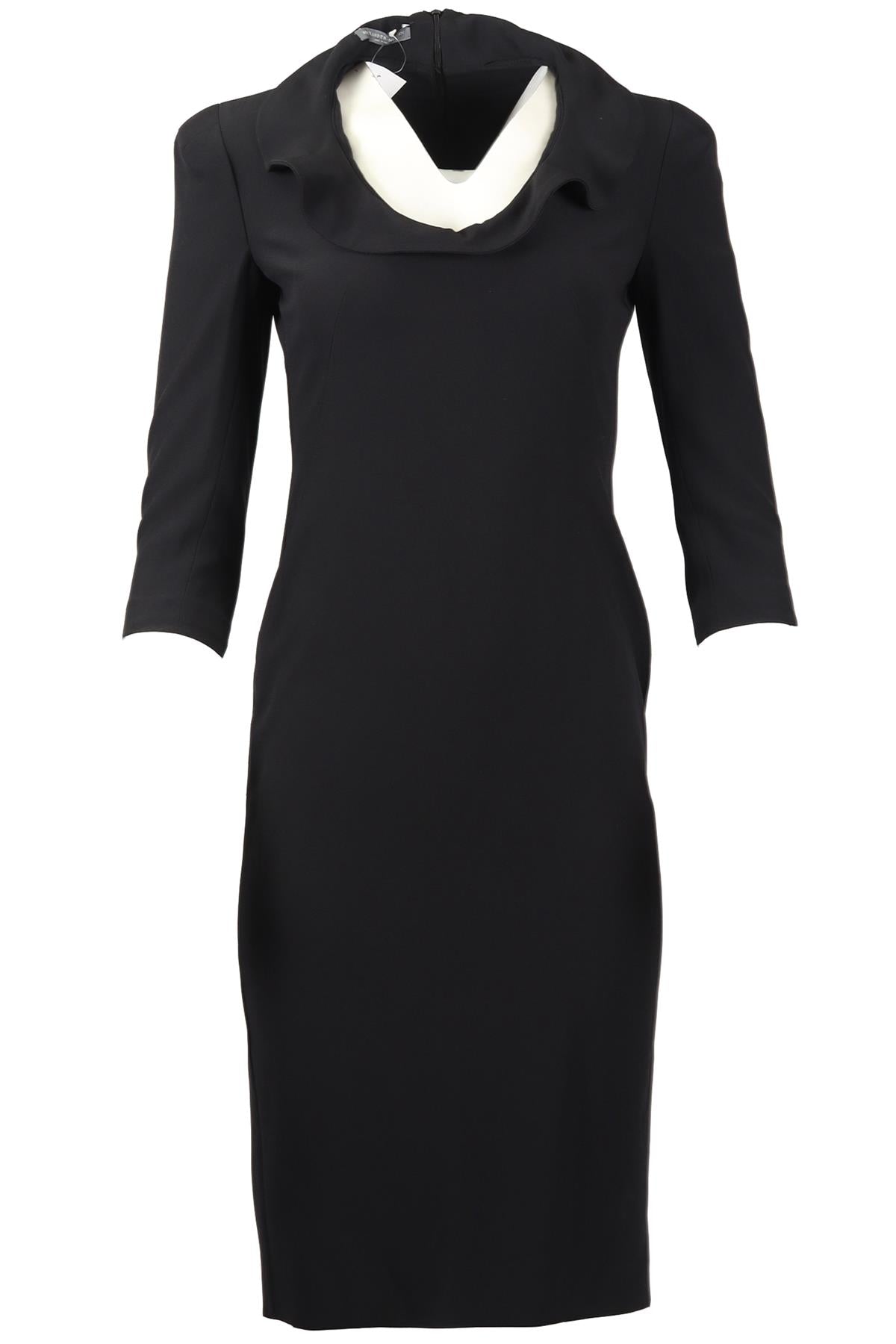 ALEXANDER MCQUEEN CREPE MIDI DRESS SMALL