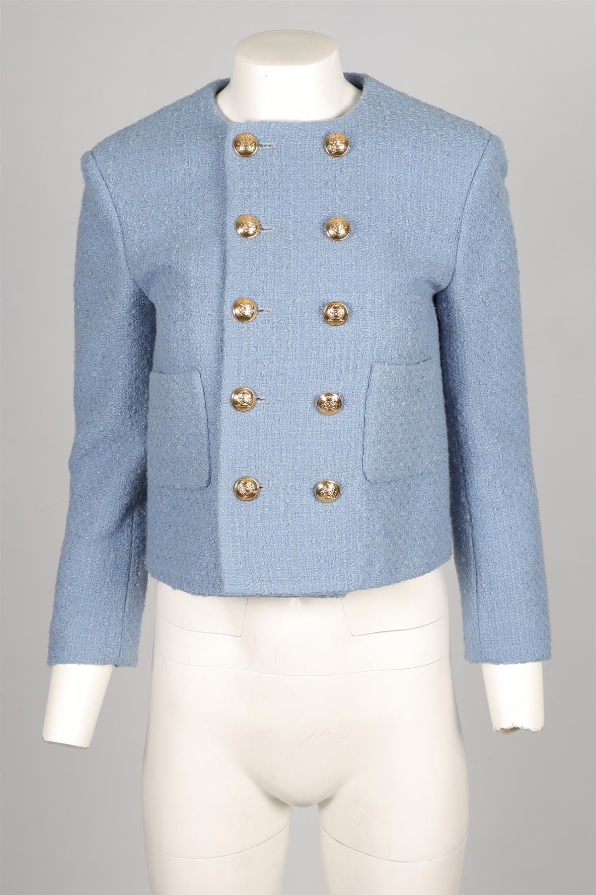 CELINE BLUE 2022 WOOL JACKET FR 36 UK 8