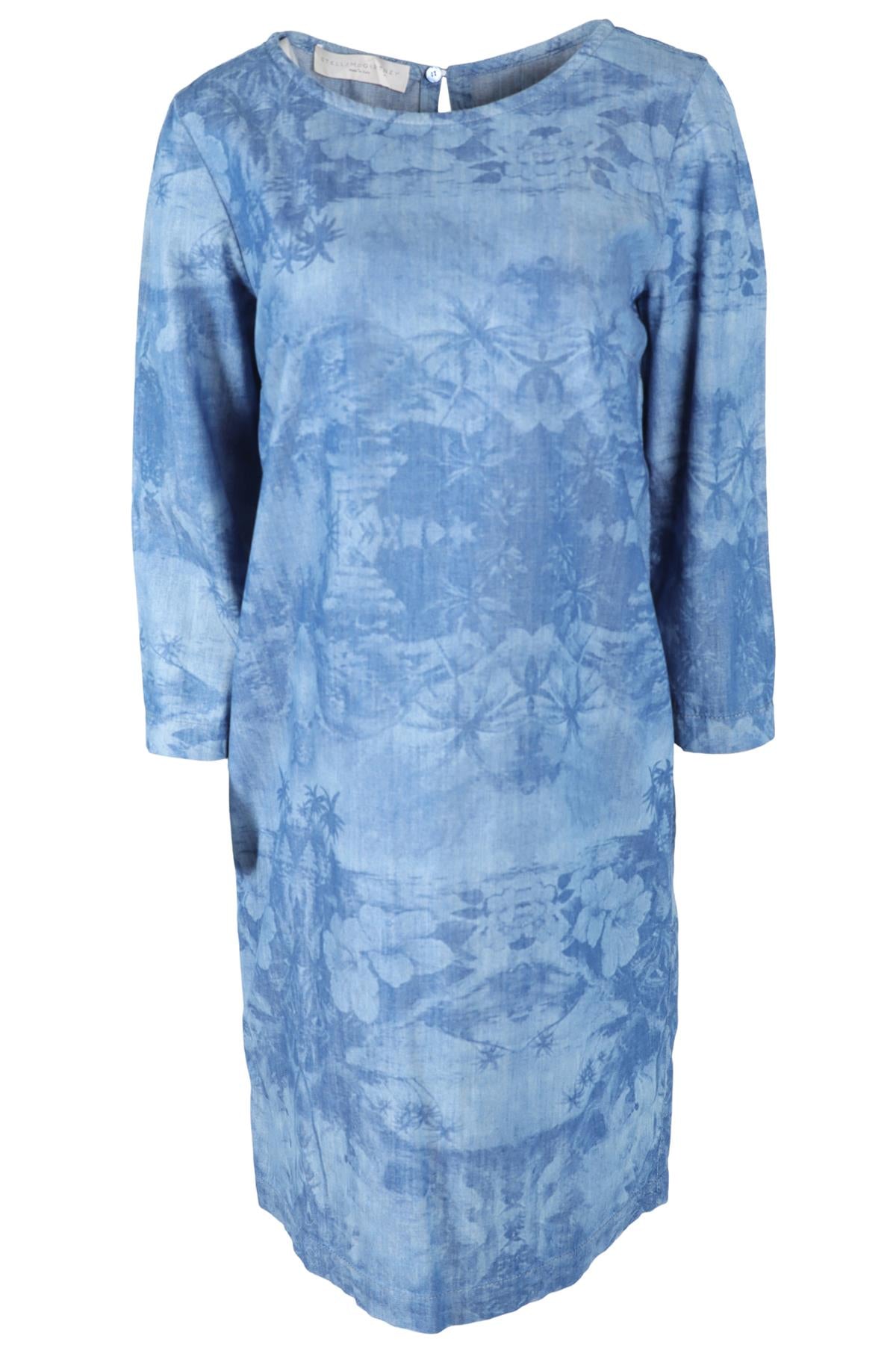 STELLA MCCARTNEY BLUE DENIM MINI DRESS IT 44 UK 12