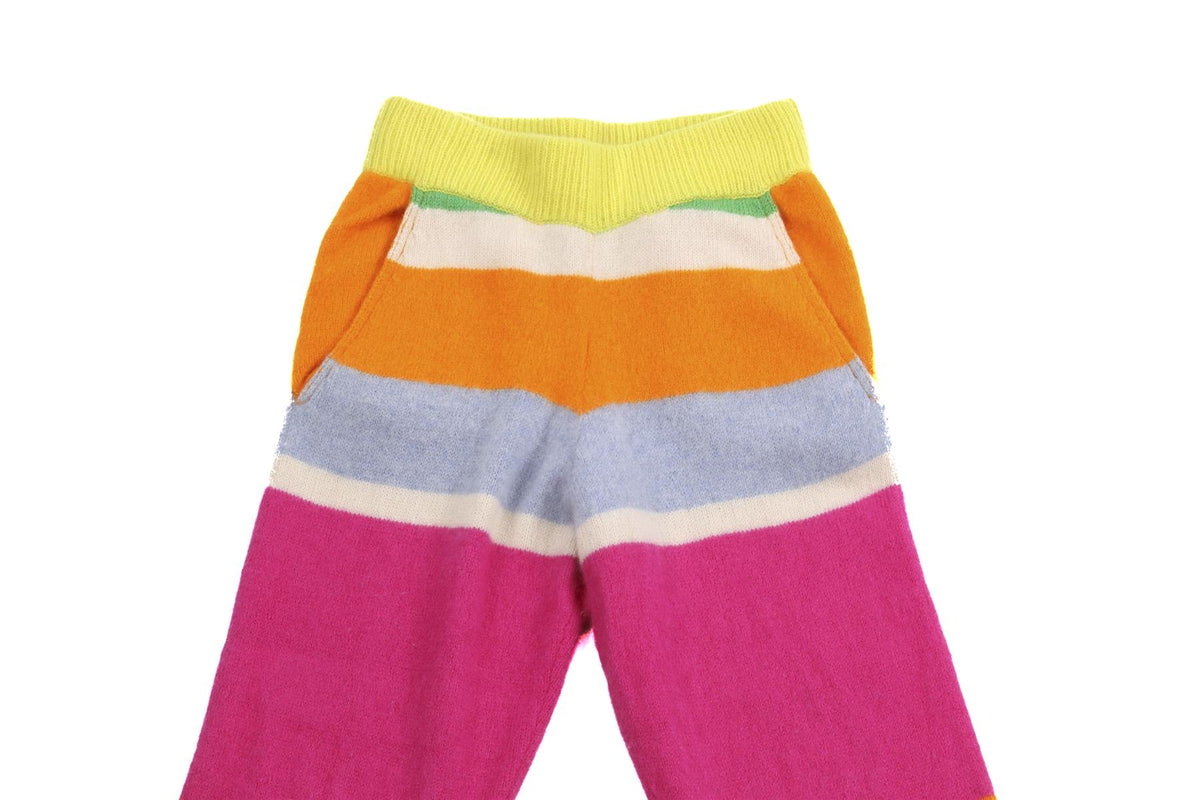 THE ELDER STATESMEN MULTI CASHMERE PANTS XXSMALL