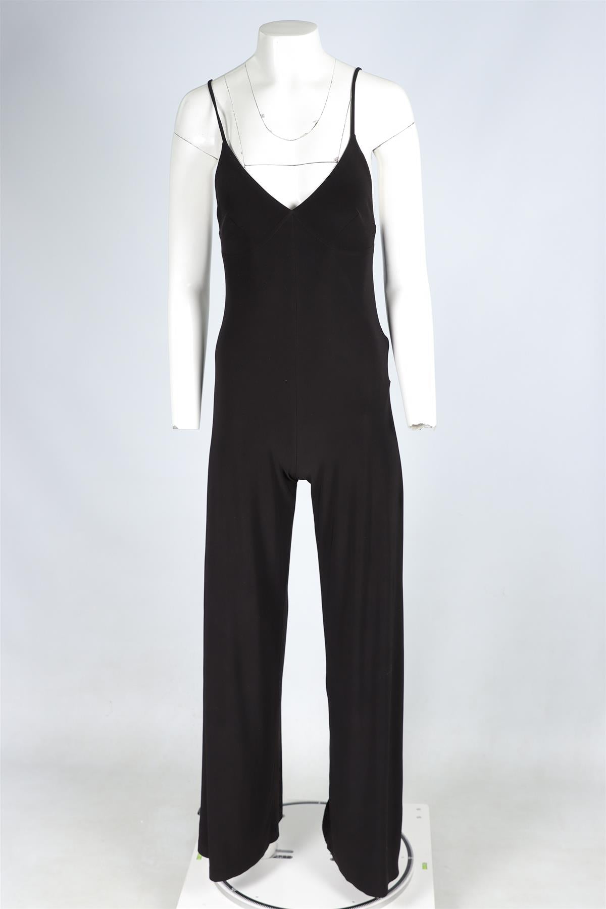 NORMA KAMALI BLACK JERSEY JUMPSUIT XSMALL