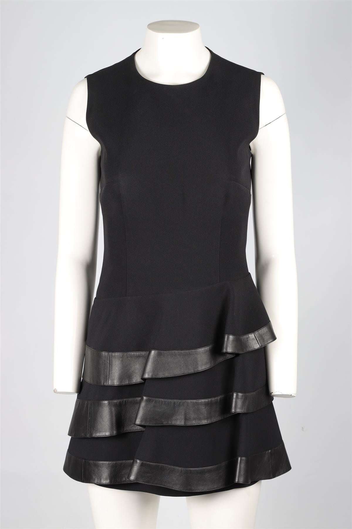 EMANUEL UNGARO BLACK CREPE MINI DRESS FR 36 UK 8