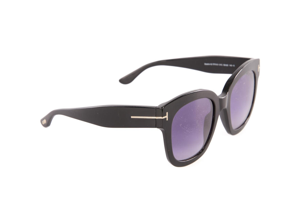 TOM FORD BLACK SQUARE FRAME ACETATE SUNGLASSES
