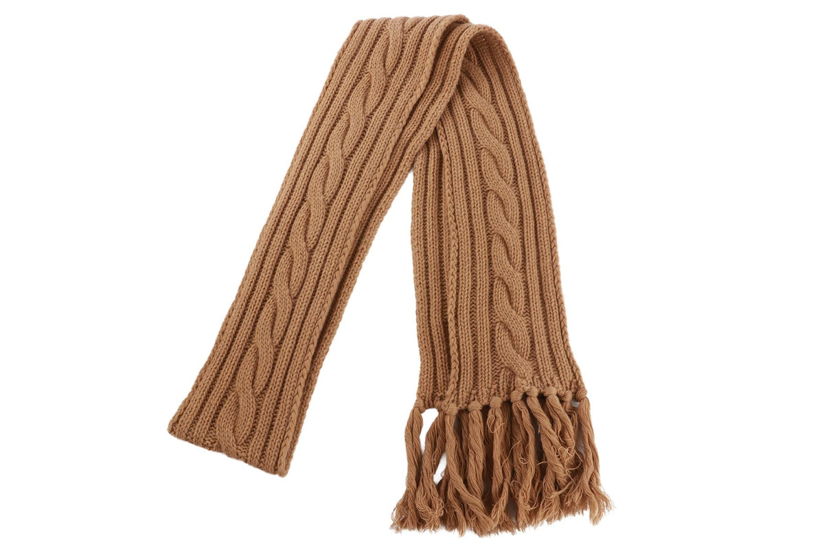 GUCCI + THE NORTH FACE BROWN WOOL SCARF