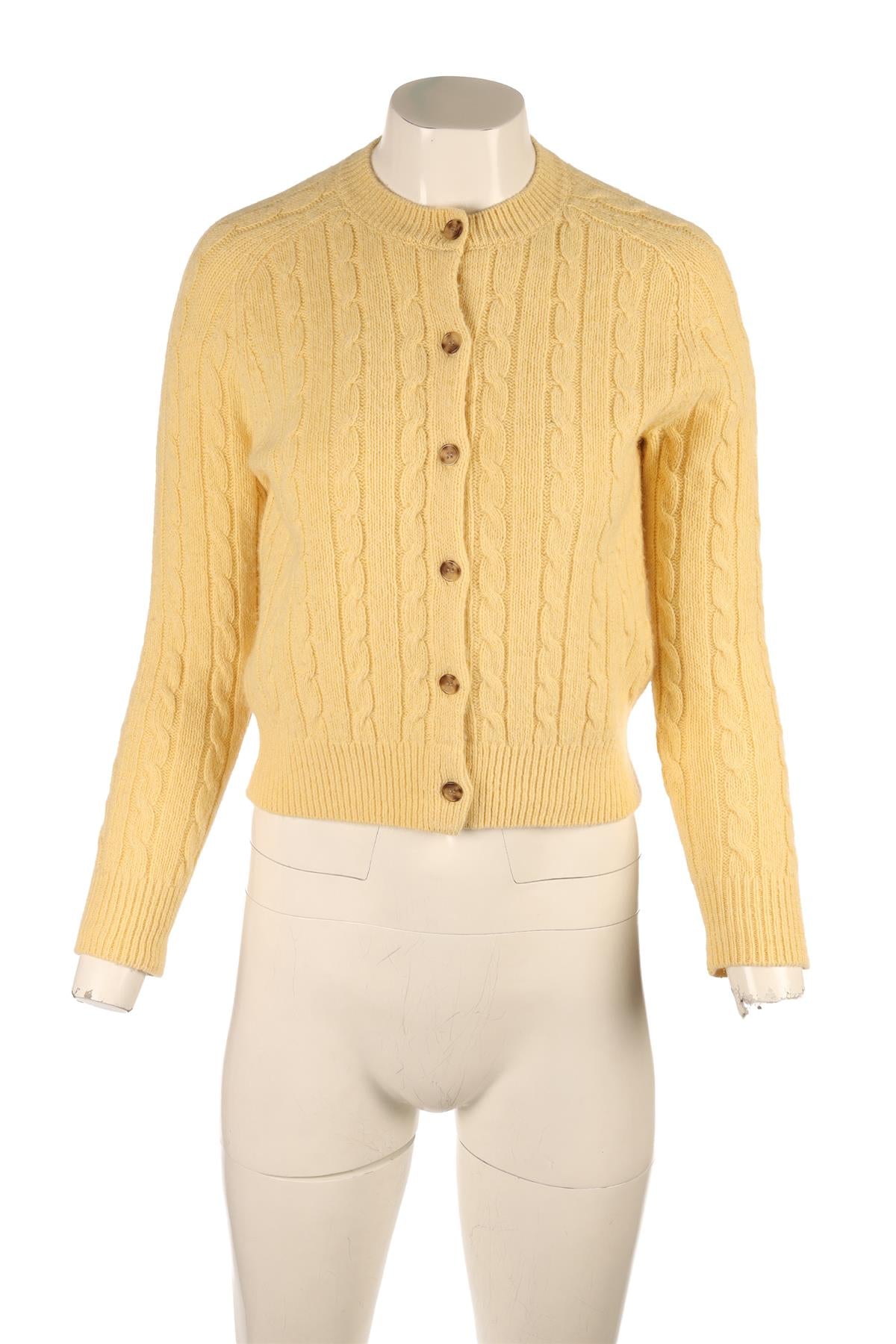 DÔEN YELLOW WOOL CARDIGAN XSMALL