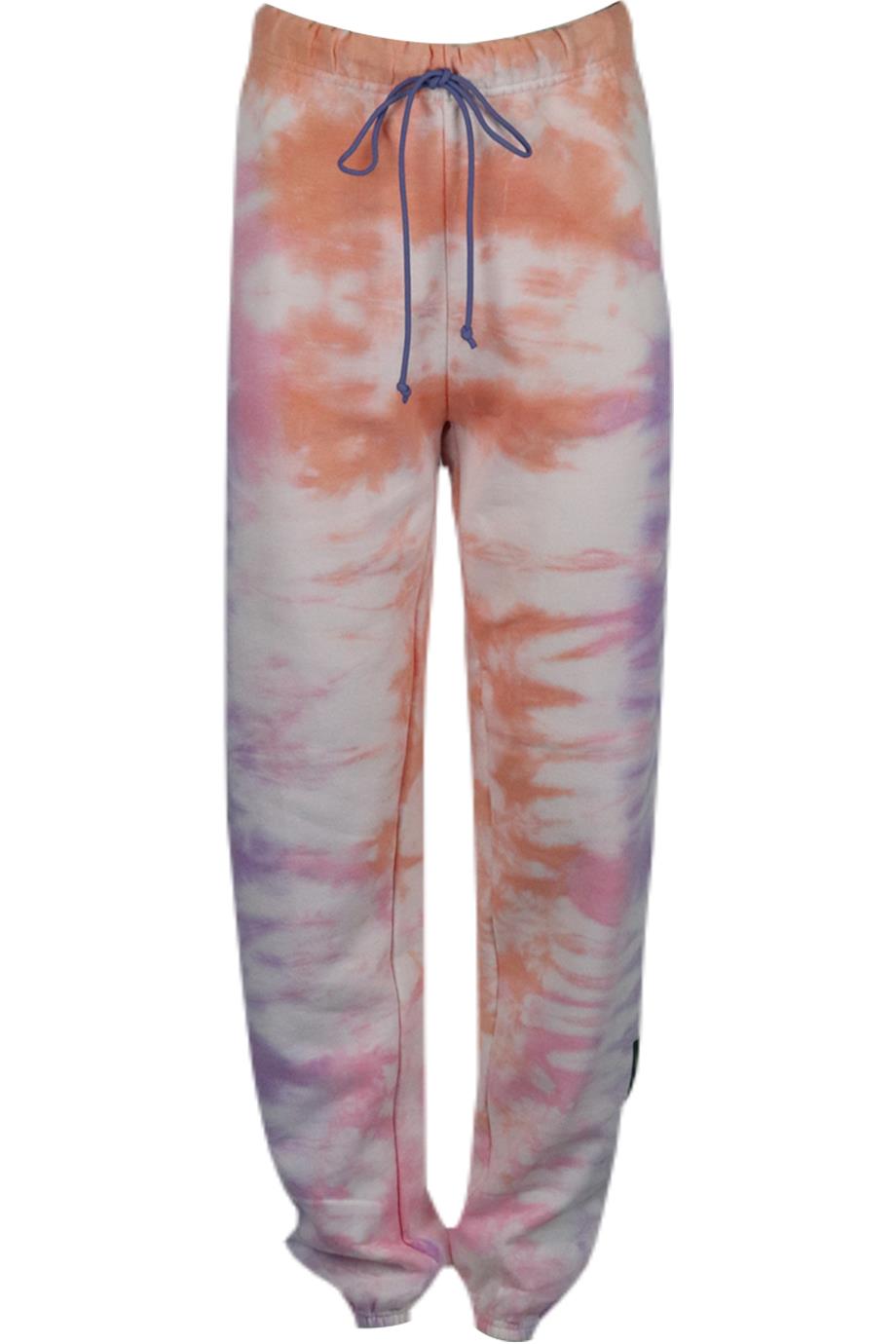 DANZY TIE DYED COTTON JERSEY TRACK PANTS SMALL