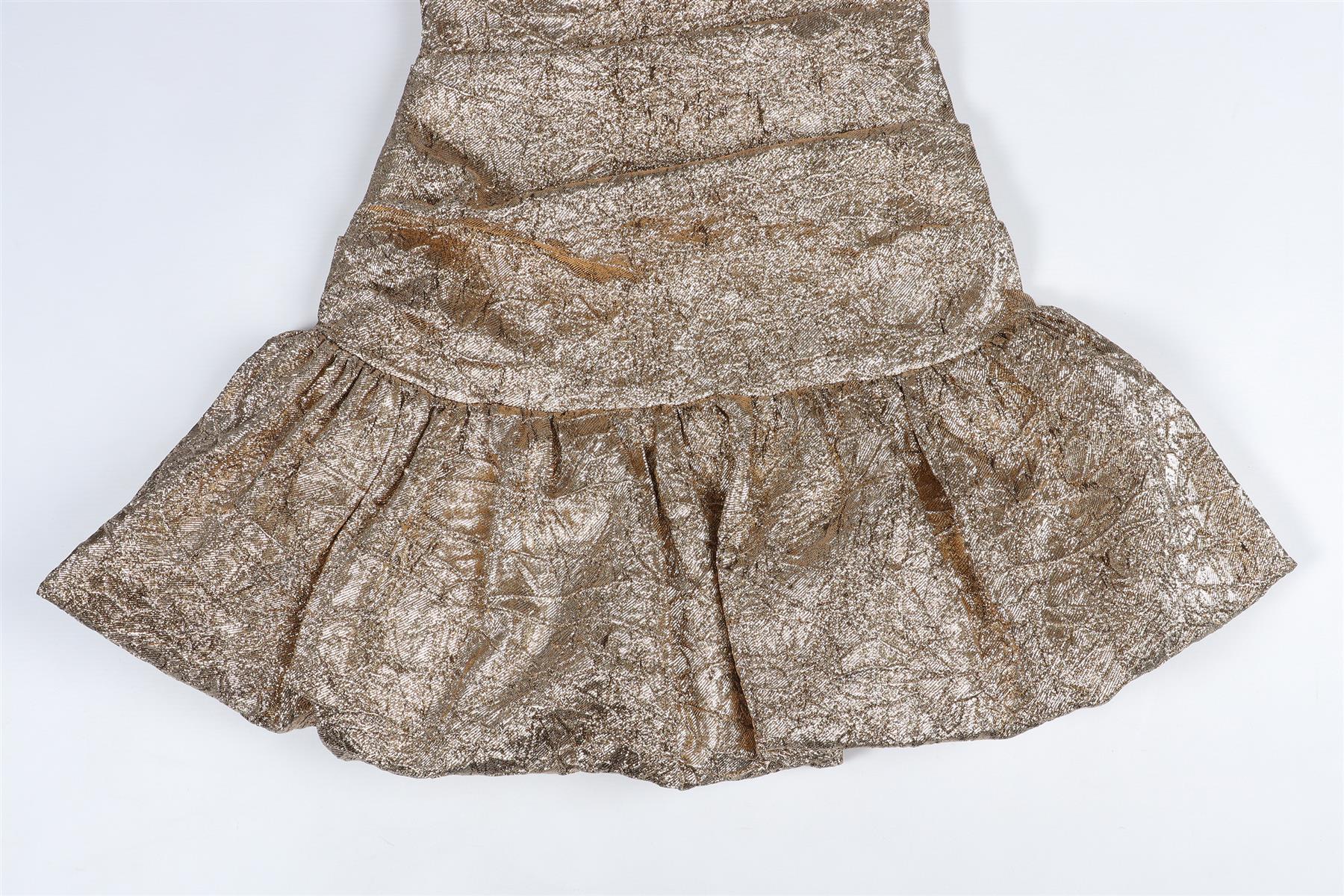 NADINE MERABI GOLD MINI DRESS XSMALL