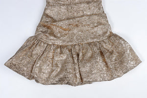 NADINE MERABI GOLD MINI DRESS XSMALL