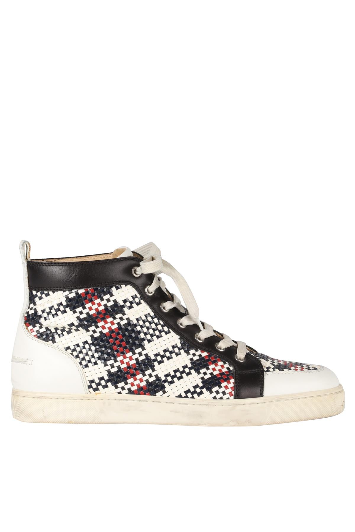 CHRISTIAN LOUBOUTIN MULTICOLOURED MEN'S LOUIS LEATHER SNEAKERS EU 42 UK 8 US 9