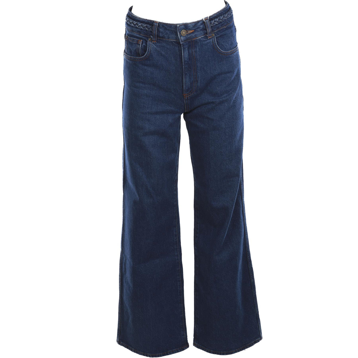 SÉZANE BLUE HIGH RISE WIDE LEG JEANS FR 38 UK 10