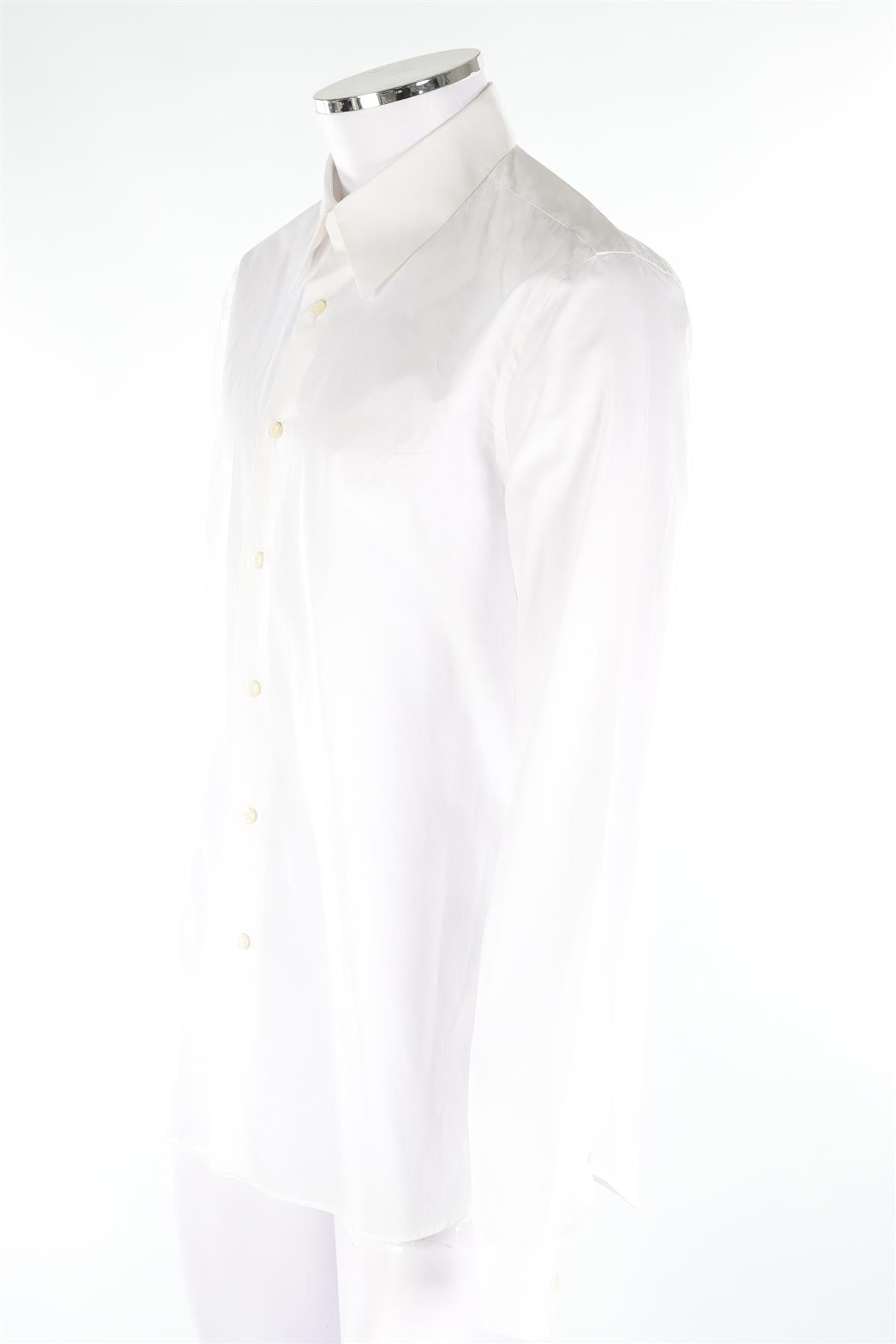 PRADA WHITE MEN'S COTTON SHIRT IT 42 UK 32