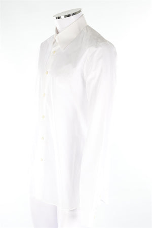 PRADA WHITE MEN'S COTTON SHIRT IT 42 UK 32
