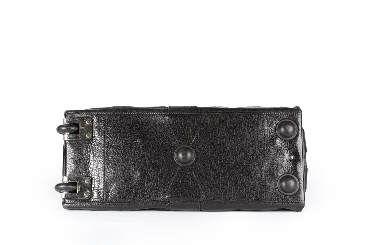 JIMMY CHOO BLACK RAPHAEL LEATHER SUITCASE