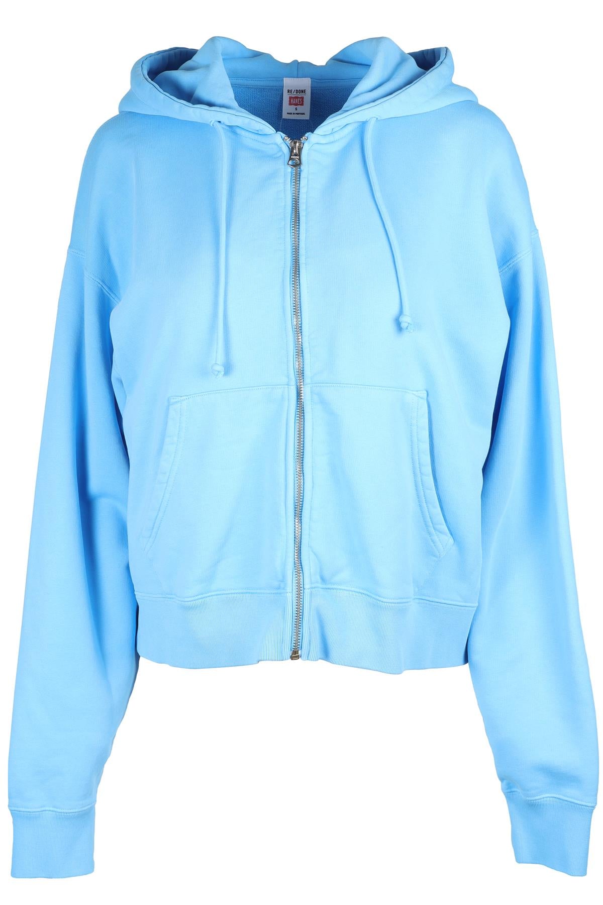 RE/DONE BLUE COTTON HOODIE SMALL
