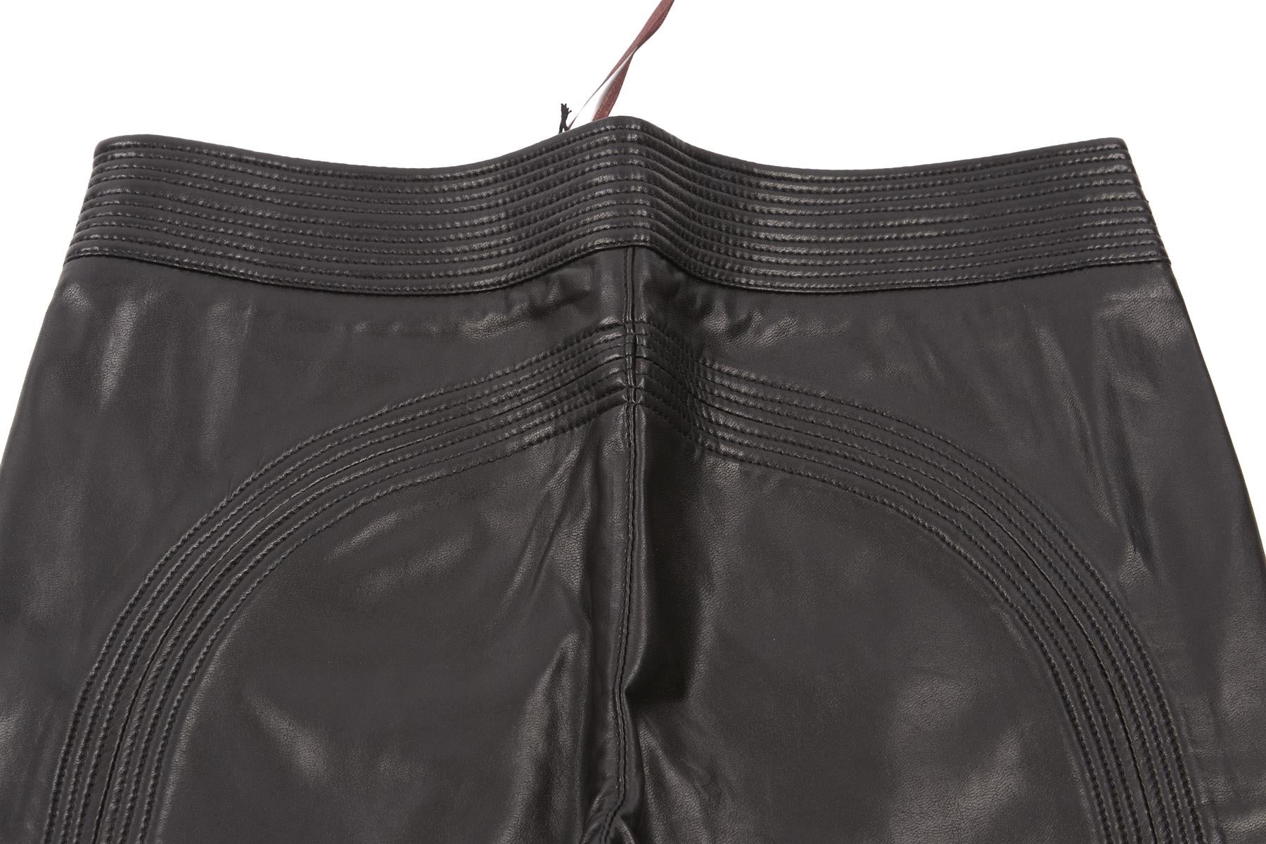 ERMANNO SCERVINO BLACK FAUX LEATHER SKINNY PANTS IT 38 UK 6