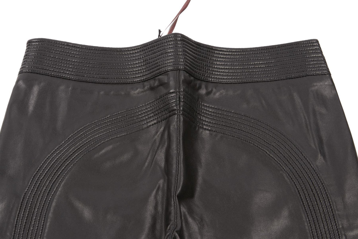 ERMANNO SCERVINO BLACK FAUX LEATHER SKINNY PANTS IT 38 UK 6