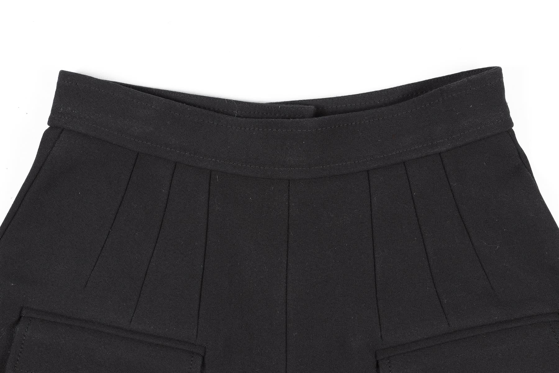 ISABEL MARANT BLACK WOOL SHORTS FR 36 UK 8