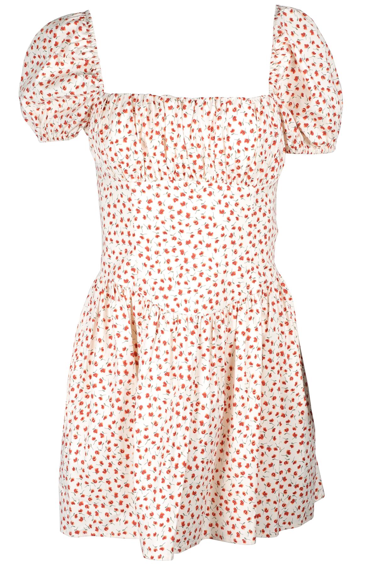 REFORMATION WHITE COTTON MINI DRESS US 2 UK 6
