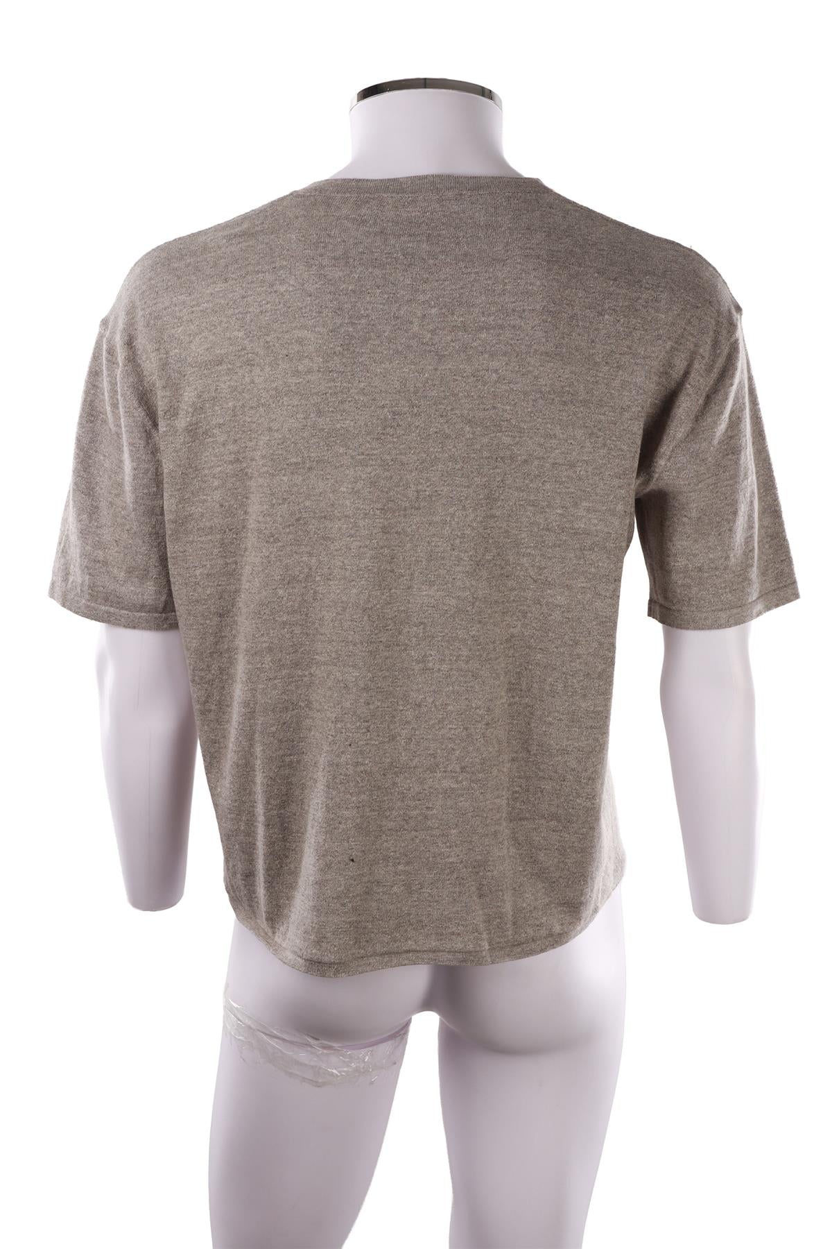GREY MEN'S WOOL T-SHIRT