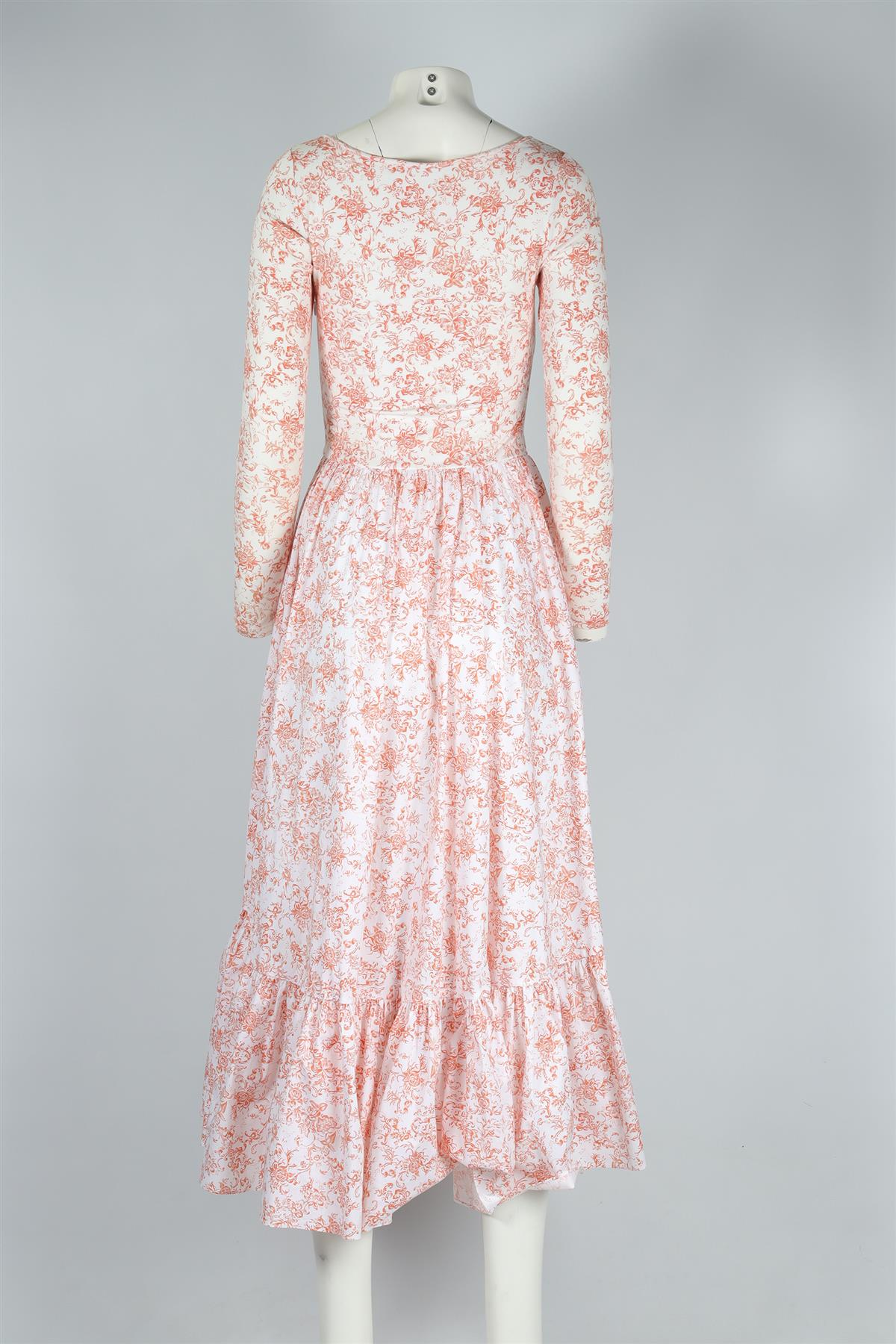 CAROLINE CONSTAS ORANGE COTTON MAXI DRESS MEDIUM
