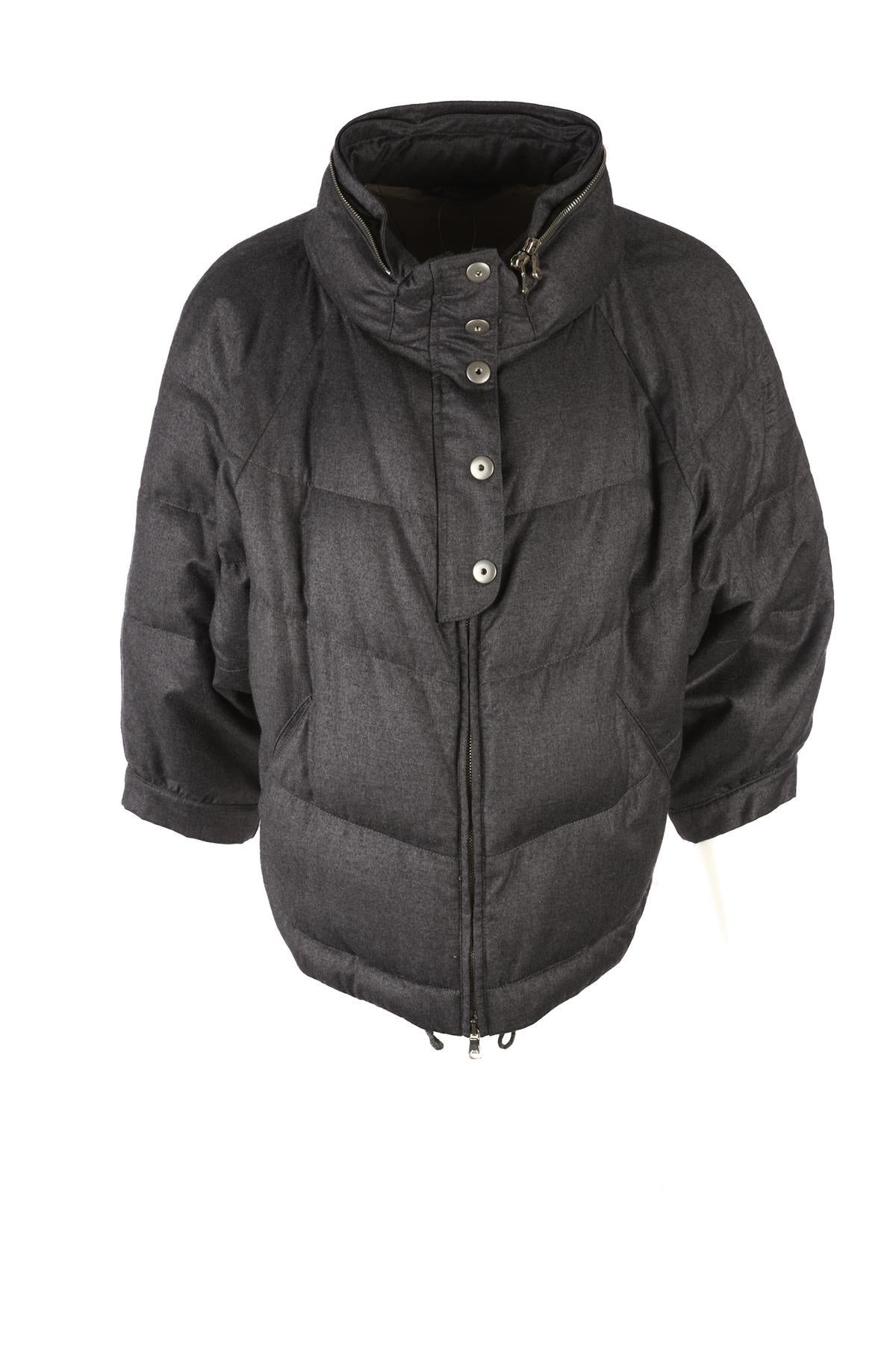 BRUNELLO CUCINELLI GREY PADDED DOWN JACKET IT 40 UK 8