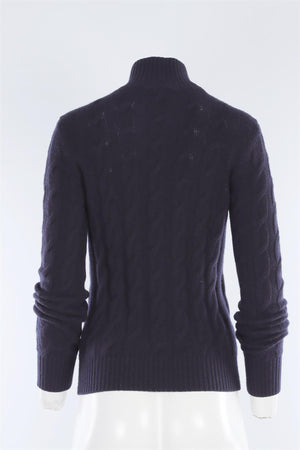 LORO PIANA NAVY CASHMERE CARDIGAN IT 38 UK 6