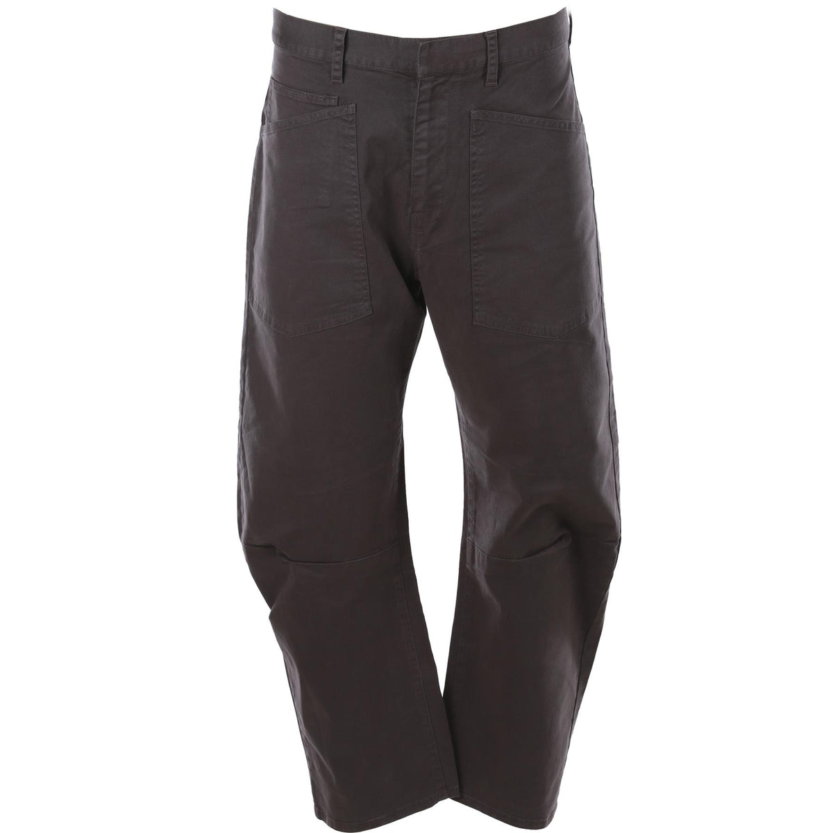 NILI LOTAN GREY COTTON BARREL LEG PANTS US 4 UK 8