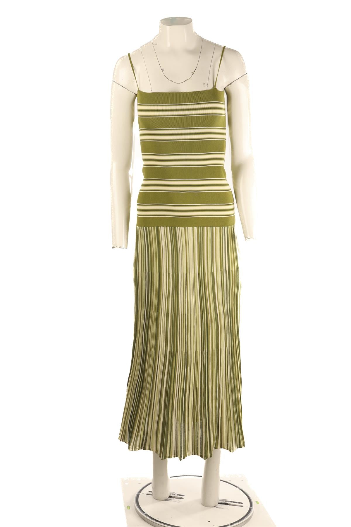 FAITHFULL THE BRAND GREEN KNIT MAXI DRESS AU 6 UK 6