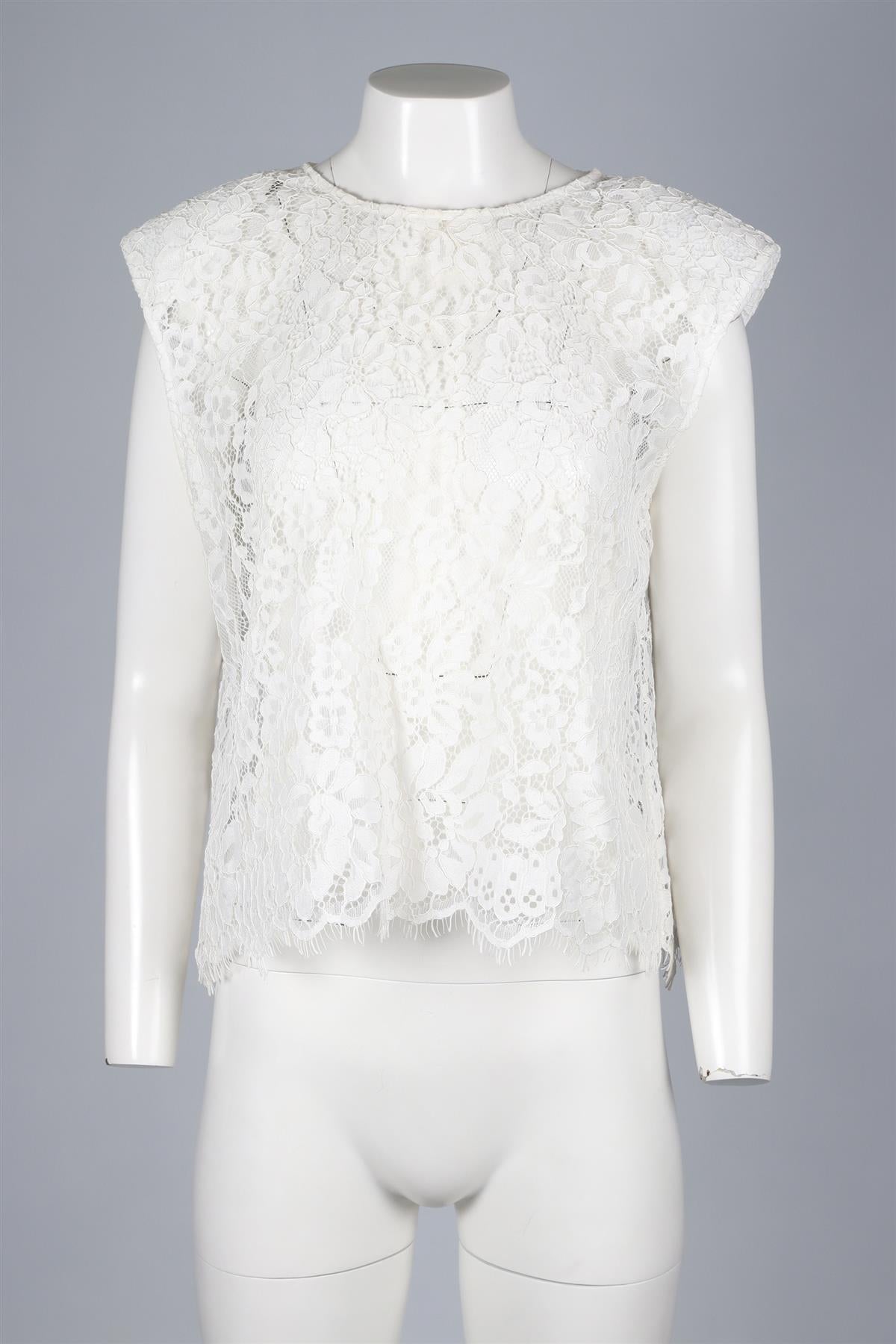 SELF-PORTRAIT WHITE LACE TOP UK 12