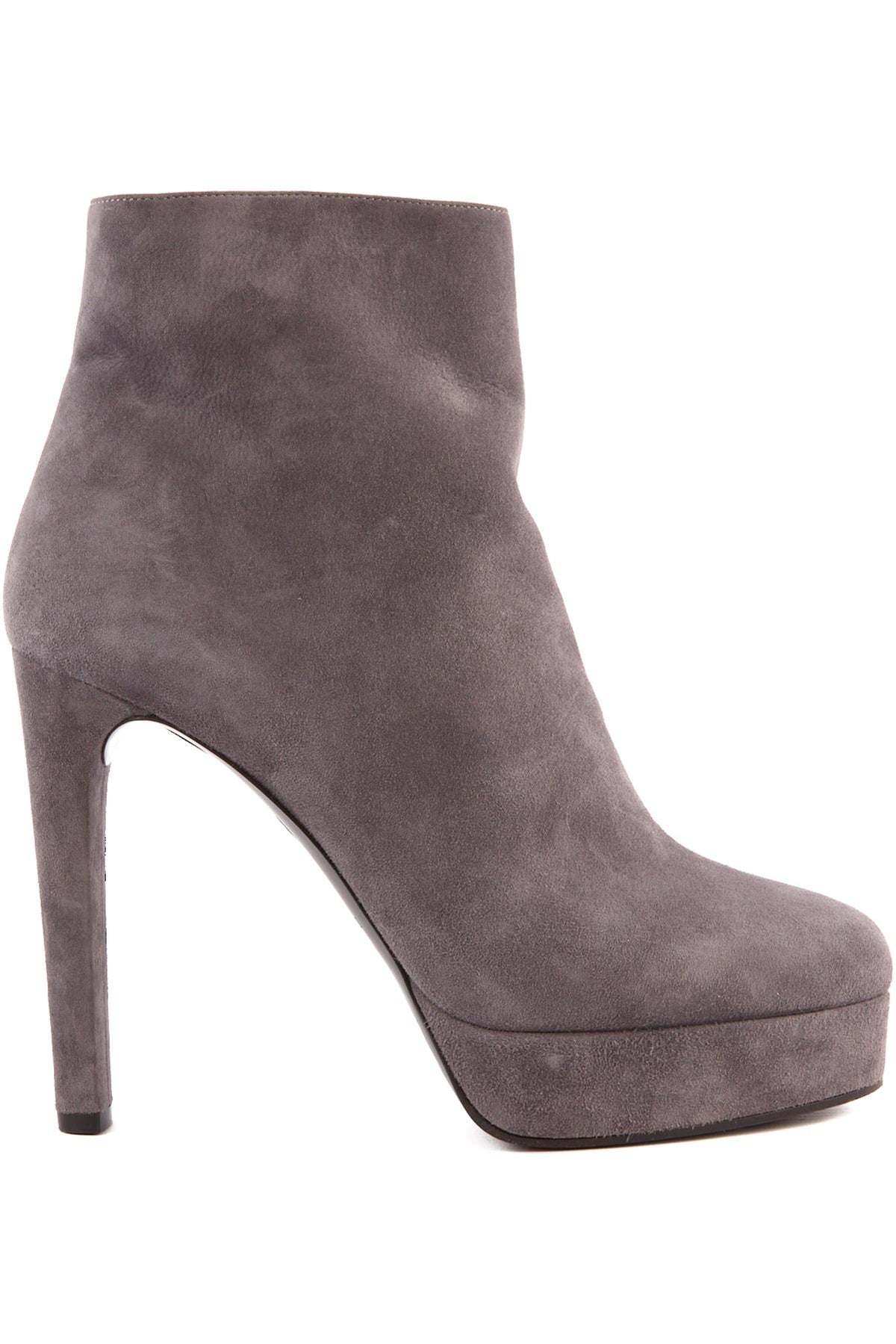 CASADEI GREY SUEDE ANKLE BOOTS EU 40 UK 7 US 10