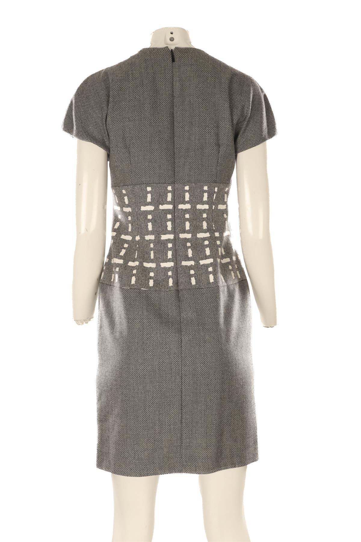 FENDI GREY WOOL MIDI DRESS IT 40 UK 8