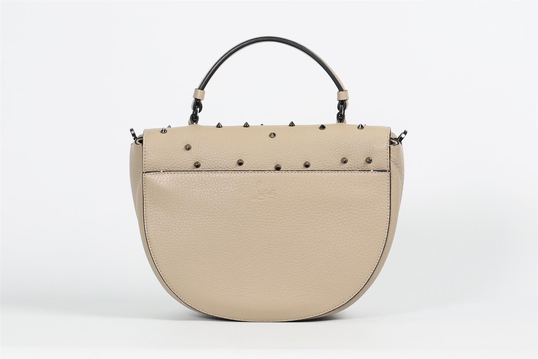 CHRISTIAN LOUBOUTIN PANETTONE SPIKED LEATHER SHOULDER BAG