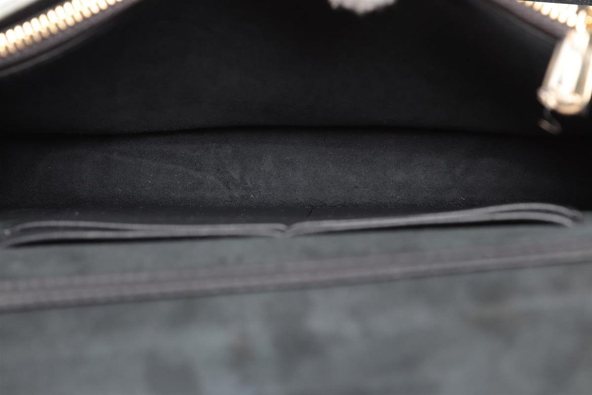 CHRISTIAN DIOR SILVER 30 MONTAIGNE 2 IN 1 MICRO CANNAGE LEATHER BAG