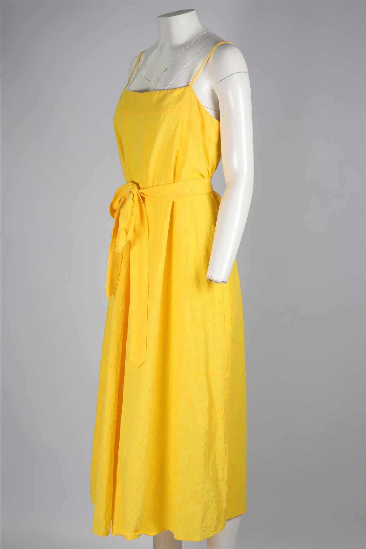MARA HOFFMAN YELLOW COTTON MAXI DRESS LARGE