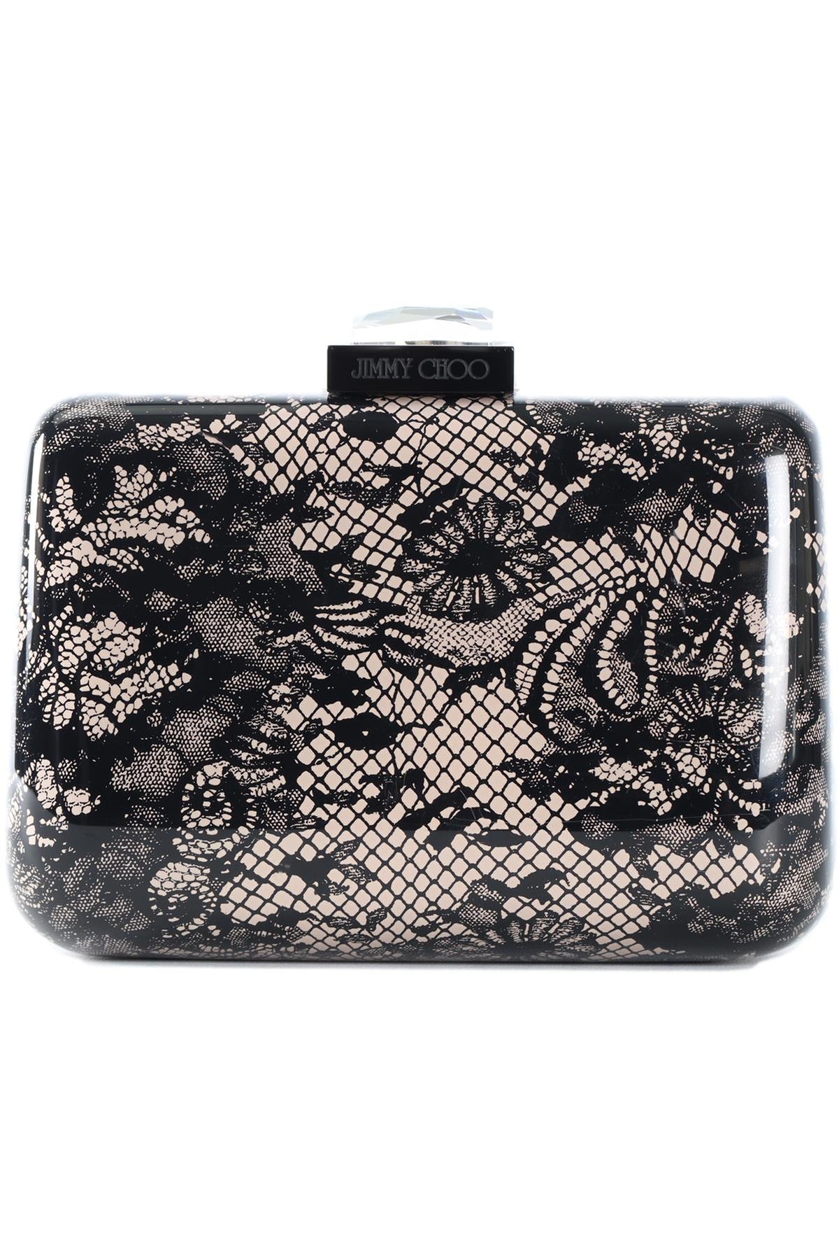 JIMMY CHOO NUDE PERSPEX CLUTCH