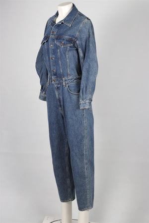 AGOLDE BLUE DENIM JUMPSUIT US 4 UK 8