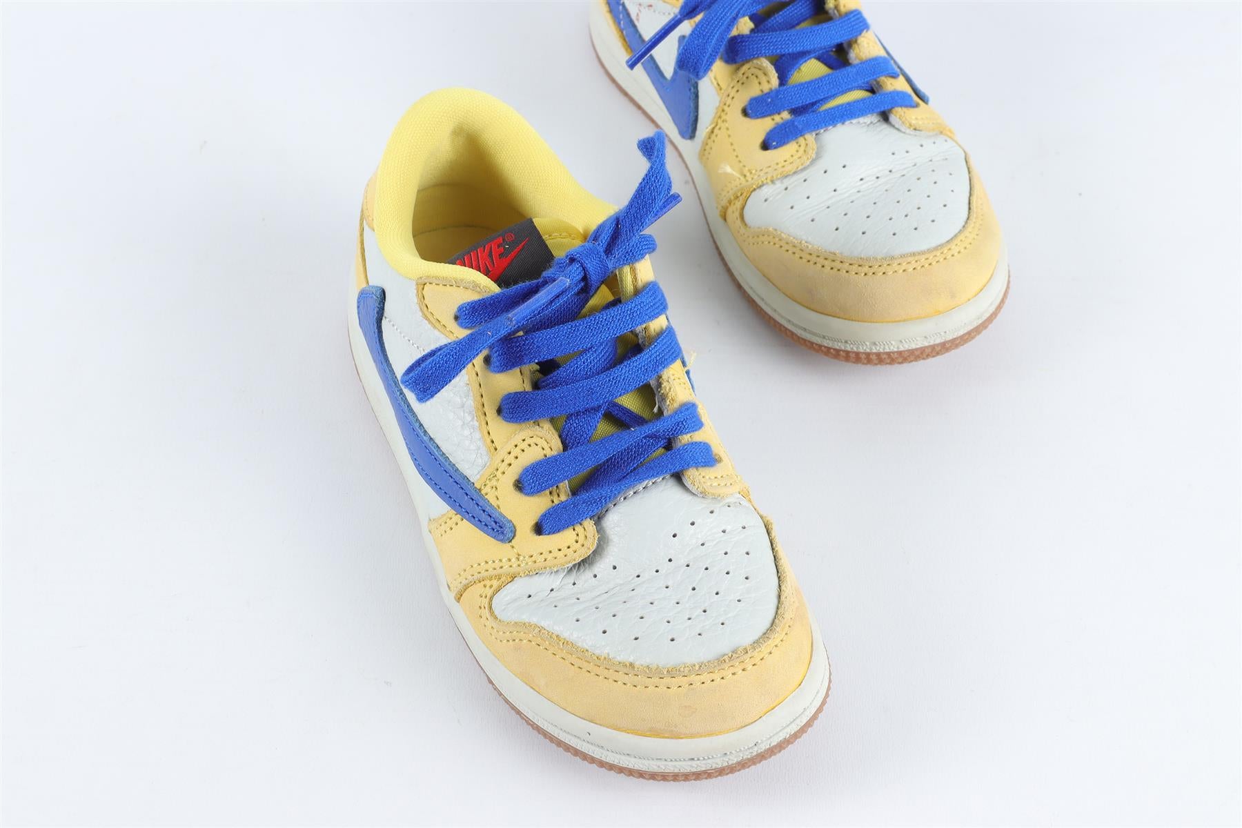 NIKE + TRAVIS SCOTT YELLOW KIDS AIR JORDAN 1 CANARY SNEAKERS EU 27 UK 9.5 US 10