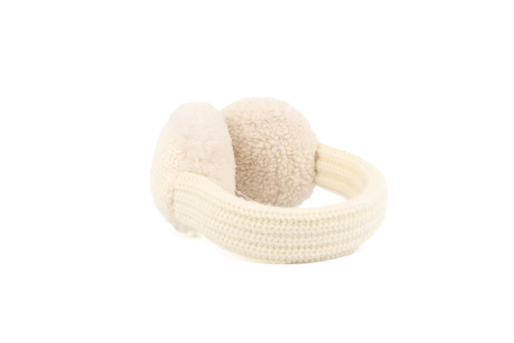 MIU MIU CREAM CASHMERE EAR MUFFS