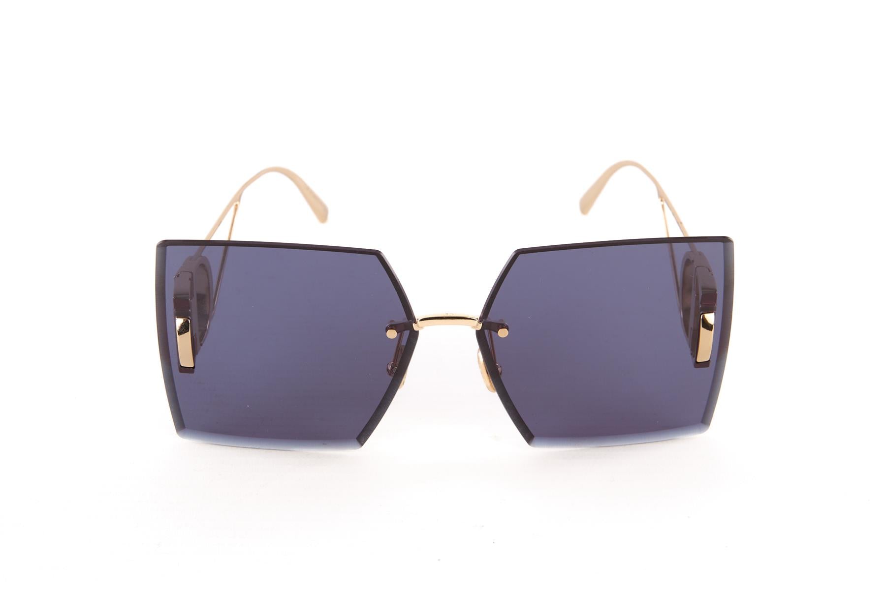 CHRISTIAN DIOR BLACK 30MONTAIGNE SQUARE FRAME SUNGLASSES