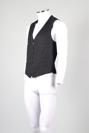 TOM FORD NAVY WOOL WAISTCOAT AND BLAZER IT 48 UK 38