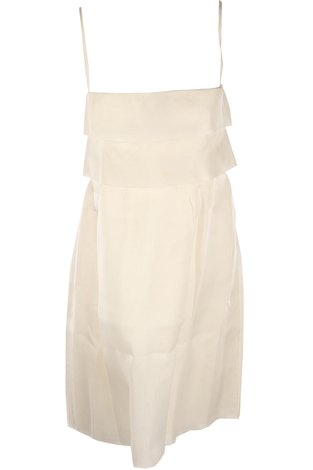 VALENTINO IVORY SILK MIDI DRESS UK 8