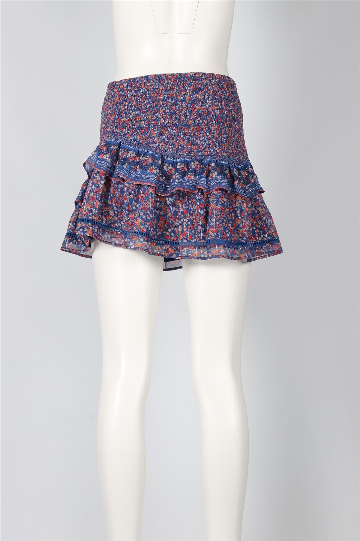 SAYLOR BLUE CREPE MINI SKIRT SMALL